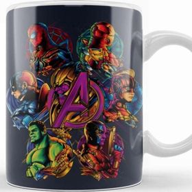 Baskı Dükkanı KB10048 Avengers Crew Porselen Kupa Bardak