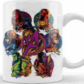 Baskı Dükkanı KB10048 Avengers Crew Porselen Kupa Bardak