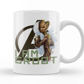 Baskı Dükkanı KB10050 Avengers I Am Groot Porselen Kupa Bardak
