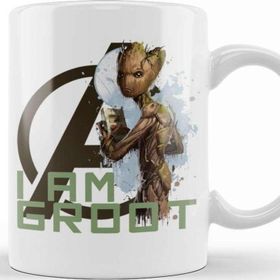 Baskı Dükkanı KB10050 Avengers I Am Groot Porselen Kupa Bardak