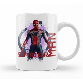Baskı Dükkanı KB10057 Avengers Spider Man Porselen Kupa Bardak