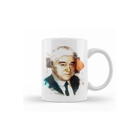 Baskı Dükkanı KB10066 Aziz Nesin Illustrasyon Porselen Kupa Bardak