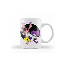 Baskı Dükkanı KB10069 Babs Bunny And Fifi La Fume Porselen Kupa Bardak