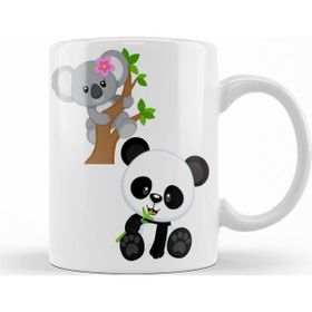 Baskı Dükkanı KB10070 Baby Coala E Baby Panda Porselen Kupa Bardak