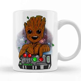 Baskı Dükkanı KB10071 Baby Groot Baby Tree Dont Push Porselen Kupa Bardak