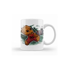 Baskı Dükkanı KB10073 Baby Groot Super Tiny Groot Porselen Kupa Bardak