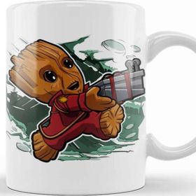 Baskı Dükkanı KB10073 Baby Groot Super Tiny Groot Porselen Kupa Bardak