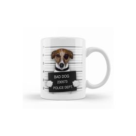 Baskı Dükkanı KB10078 Bad Dog Pug Köpek Porselen Kupa Bardak
