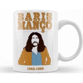 Baskı Dükkanı KB10092 Barış Manço Porselen Kupa Bardak