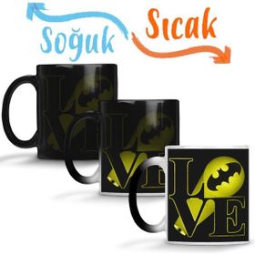 Baskı Dükkanı KB10098 Batman Bat Love Porselen Kupa Bardak
