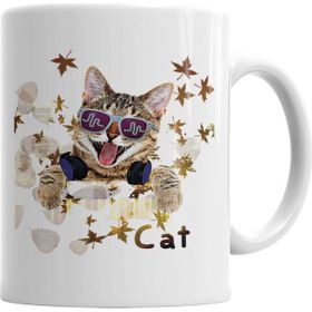 Baskı Dükkanı KB101 Cat Kedi Cat Kedi Esintisi Porselen Kupa Bardak