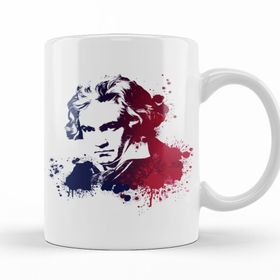 Baskı Dükkanı KB10117 Bee Thoven Porselen Kupa Bardak