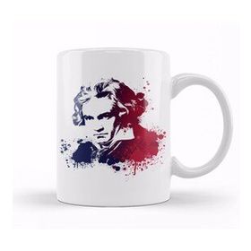 Baskı Dükkanı KB10117 Bee Thoven Porselen Kupa Bardak