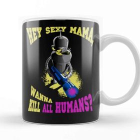 Baskı Dükkanı KB10125 Bender Wanna Kill All Humans Porselen Kupa Bardak