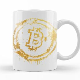 Baskı Dükkanı KB10145 Bitcoin Colors Porselen Kupa Bardak