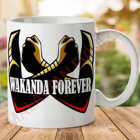 Baskı Dükkanı KB10154 Black Panther Wakanda Forever Porselen Kupa Bardak