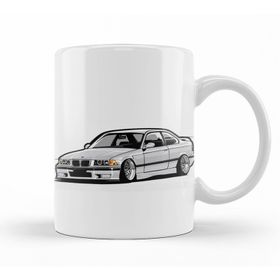 Baskı Dükkanı KB10168 Bmw Stanced Out E36 Gray Porselen Kupa Bardak