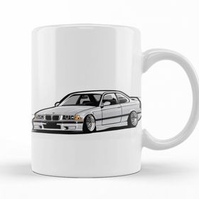 Baskı Dükkanı KB10168 Bmw Stanced Out E36 Gray Porselen Kupa Bardak