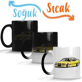 Baskı Dükkanı KB10171 Bmw Stanced Out E36 Yellow Porselen Kupa Bardak