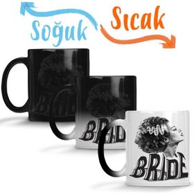 Baskı Dükkanı KB10190 Bride Of Frankenstein The Black White Bride Porselen Kupa Bardak