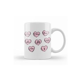 Baskı Dükkanı KB10221 Bts Hearts Porselen Kupa Bardak