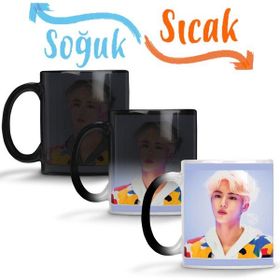Baskı Dükkanı KB10227 Bts Jin Oil Paintin Porselen Kupa Bardak