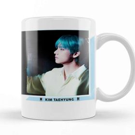 Baskı Dükkanı KB10236 Bts V Lights Oil Paint Porselen Kupa Bardak