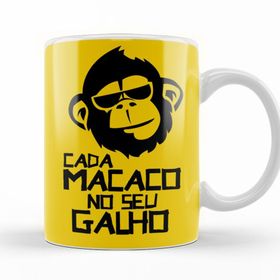 Baskı Dükkanı KB10249 Cada Macaco No Seu Galho Porselen Kupa Bardak