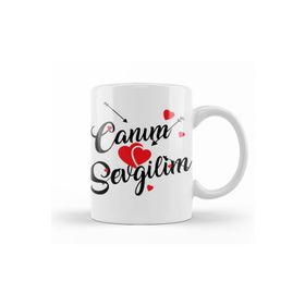 Baskı Dükkanı KB10254 Canım Sevgilim Porselen Kupa Bardak