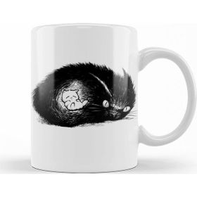 Baskı Dükkanı KB10285 Cats Vigilante Kedi Porselen Kupa Bardak