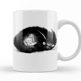 Baskı Dükkanı KB10285 Cats Vigilante Kedi Porselen Kupa Bardak