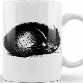 Baskı Dükkanı KB10285 Cats Vigilante Kedi Porselen Kupa Bardak