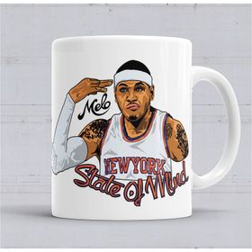Baskı Dükkanı KB103 Carmelo New York Knicks Porselen Kupa Bardak
