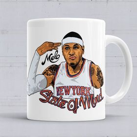 Baskı Dükkanı KB103 Carmelo New York Knicks Porselen Kupa Bardak
