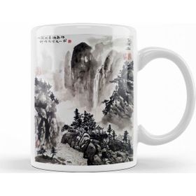 Baskı Dükkanı KB10310 Chinese Landscape Porselen Kupa Bardak