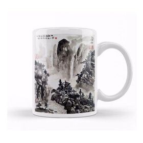 Baskı Dükkanı KB10310 Chinese Landscape Porselen Kupa Bardak