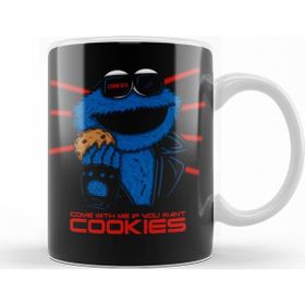 Baskı Dükkanı KB10347 Cookie Monster The Cookienator Porselen Kupa Bardak