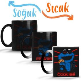Baskı Dükkanı KB10347 Cookie Monster The Cookienator Porselen Kupa Bardak