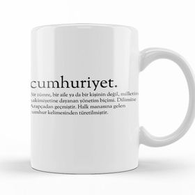 Baskı Dükkanı KB10370 Cumhuriyet Porselen Kupa Bardak