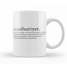 Baskı Dükkanı KB10370 Cumhuriyet Porselen Kupa Bardak