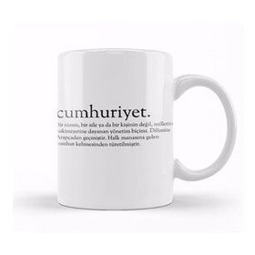 Baskı Dükkanı KB10370 Cumhuriyet Porselen Kupa Bardak