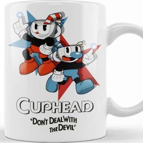 Baskı Dükkanı KB10371 Cuphead And Mugman Porselen Kupa Bardak