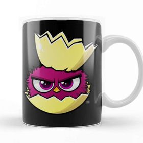 Baskı Dükkanı KB10376 Cute Bırdıes Crown Porselen Kupa Bardak