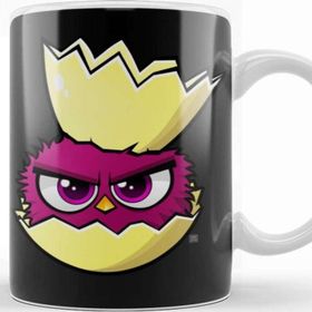 Baskı Dükkanı KB10376 Cute Bırdıes Crown Porselen Kupa Bardak