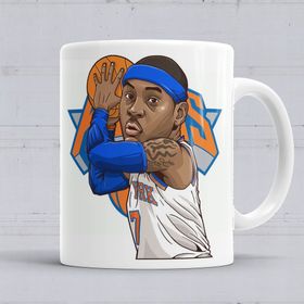 Baskı Dükkanı KB104 Carmelo Anthony New York Knicks Porselen Kupa Bardak
