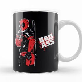 Baskı Dükkanı KB10409 Deadpool Bad Ass Porselen Kupa Bardak