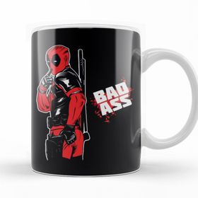 Baskı Dükkanı KB10409 Deadpool Bad Ass Porselen Kupa Bardak