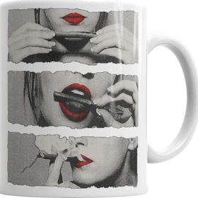 Baskı Dükkanı KB1043 Sexy Smoke Porselen Kupa Bardak