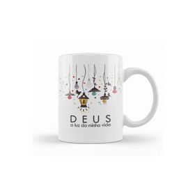 Baskı Dükkanı KB10430 Deus Minha Luz Porselen Kupa Bardak