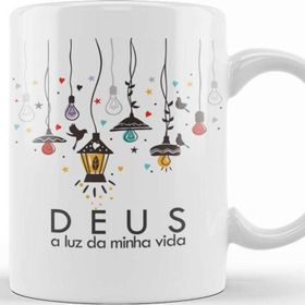 Baskı Dükkanı KB10430 Deus Minha Luz Porselen Kupa Bardak
